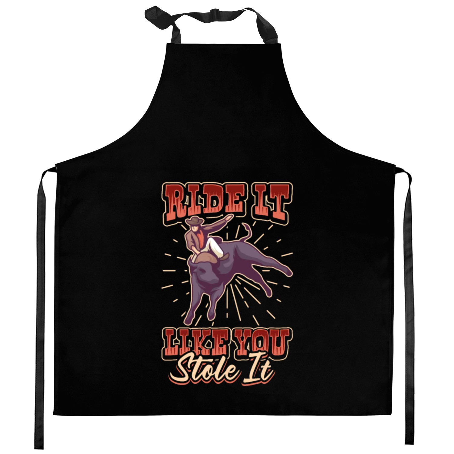 Rodeo Bull Riding Livestock Show Farmer Cattle Kitchen Aprons