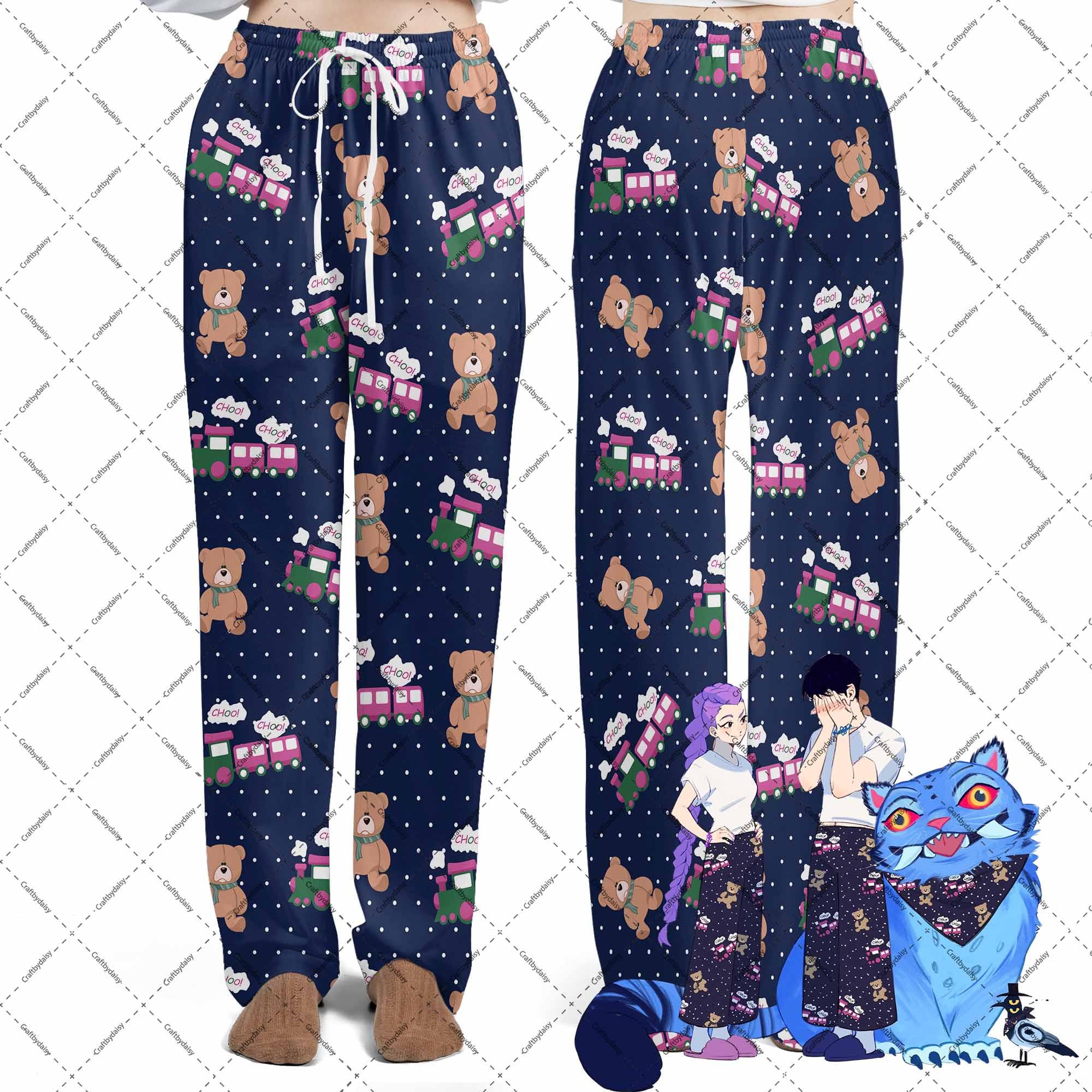 K-Pop Demon Hunters Rumi Choo Choo Train Pajama Pants, Rumi Jinu Mira Zoey Kpop Demon Hunters Sleepwear, Gift For Kpop Lovers