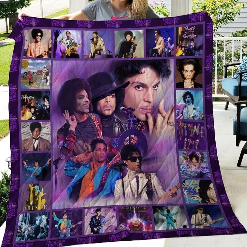 Vintage Prince Quilt Blanket, Lover Prince Quilt Blanket, Music Bedding Blanket
