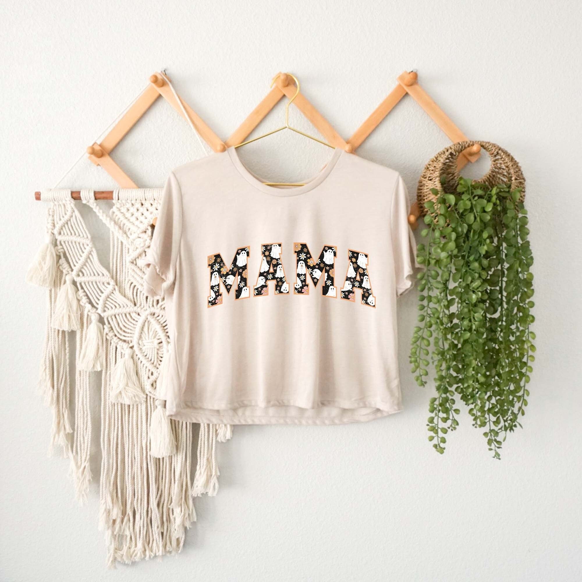 Halloween Mama Crop Top, Spooky Season Top, Fall Halloween Shirt for Women