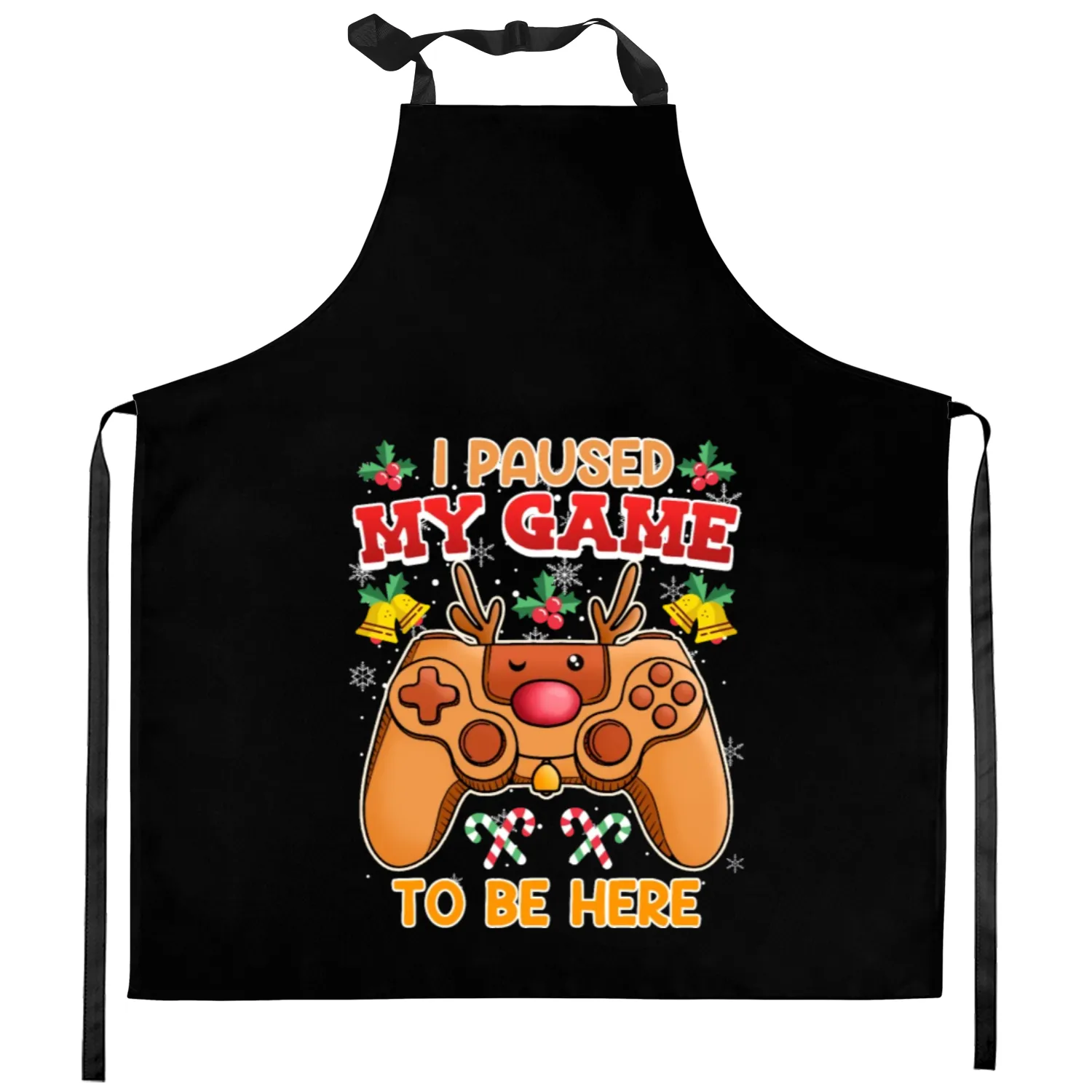 Christmas Gambling I Paused my Game to be Here Kitchen Aprons
