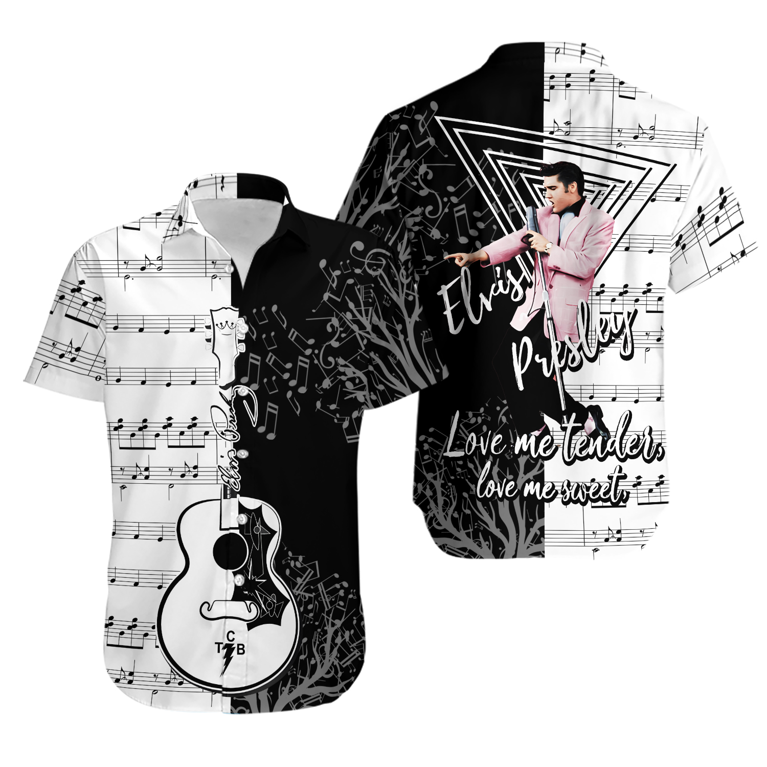 Elvis Presley Hawaiian Shirt, King Of Rock Hawaii Shirt, Rock N Roll Button Shirt, Elvis Presley Gift, The King Of Rock N Roll Shirt