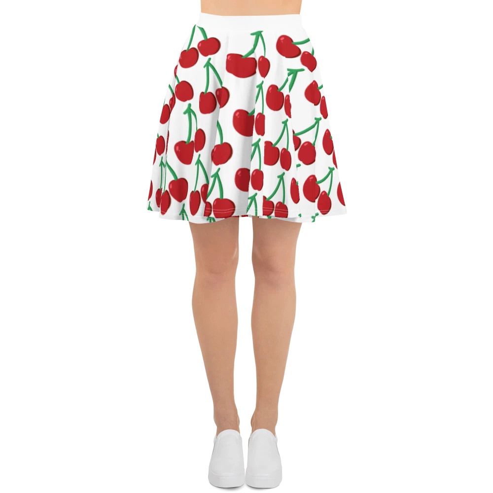Cherries Cherry Skater Skirt, Gift for Her