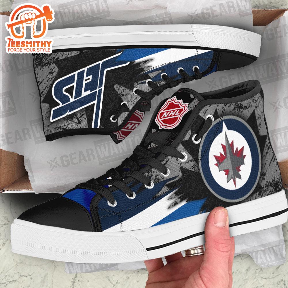 Winnipeg Jets High Top Shoes, Canadian Maple Sneakers