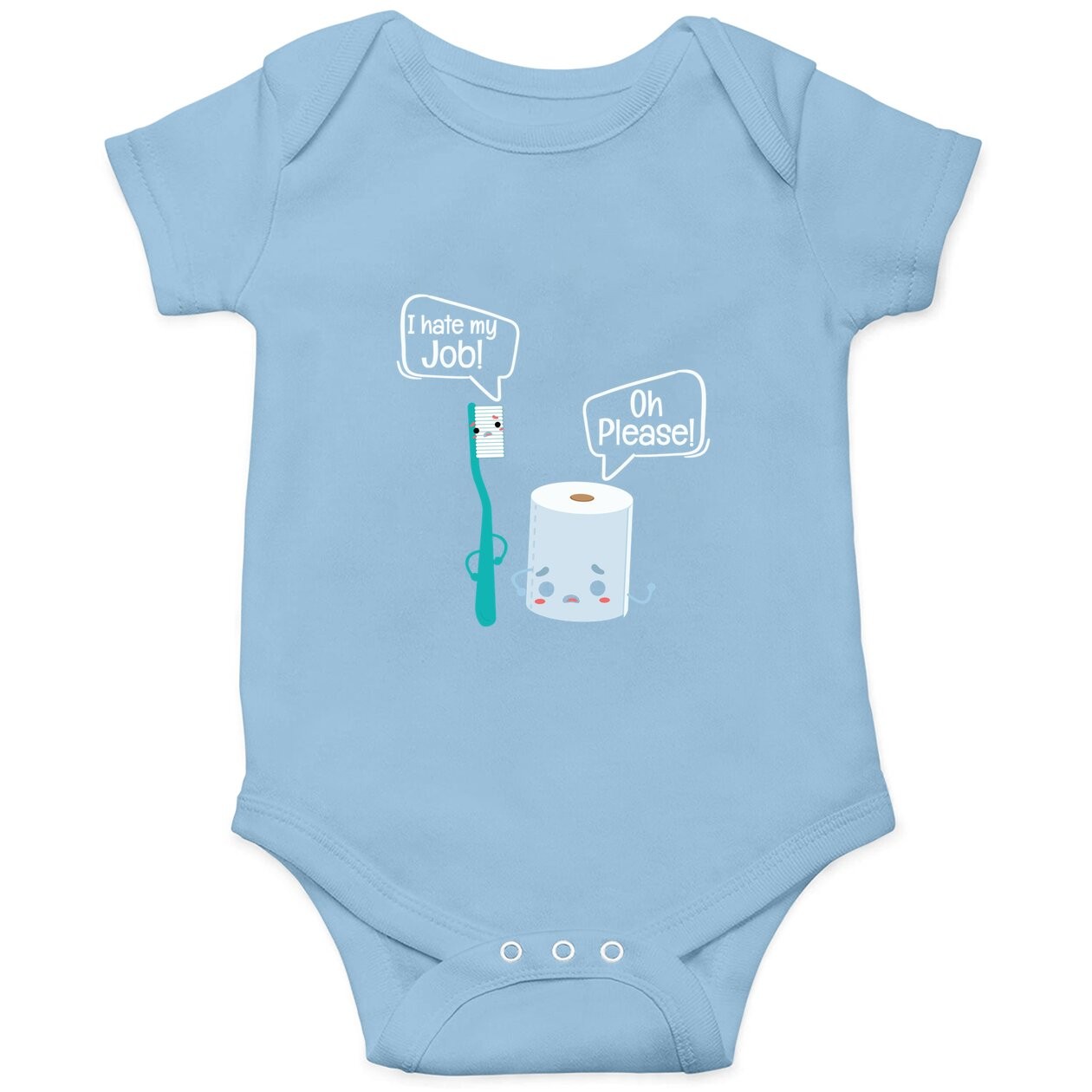 Hate My Job Toothbrush Toilet Paper Origami Lovers Baby Bodysuit