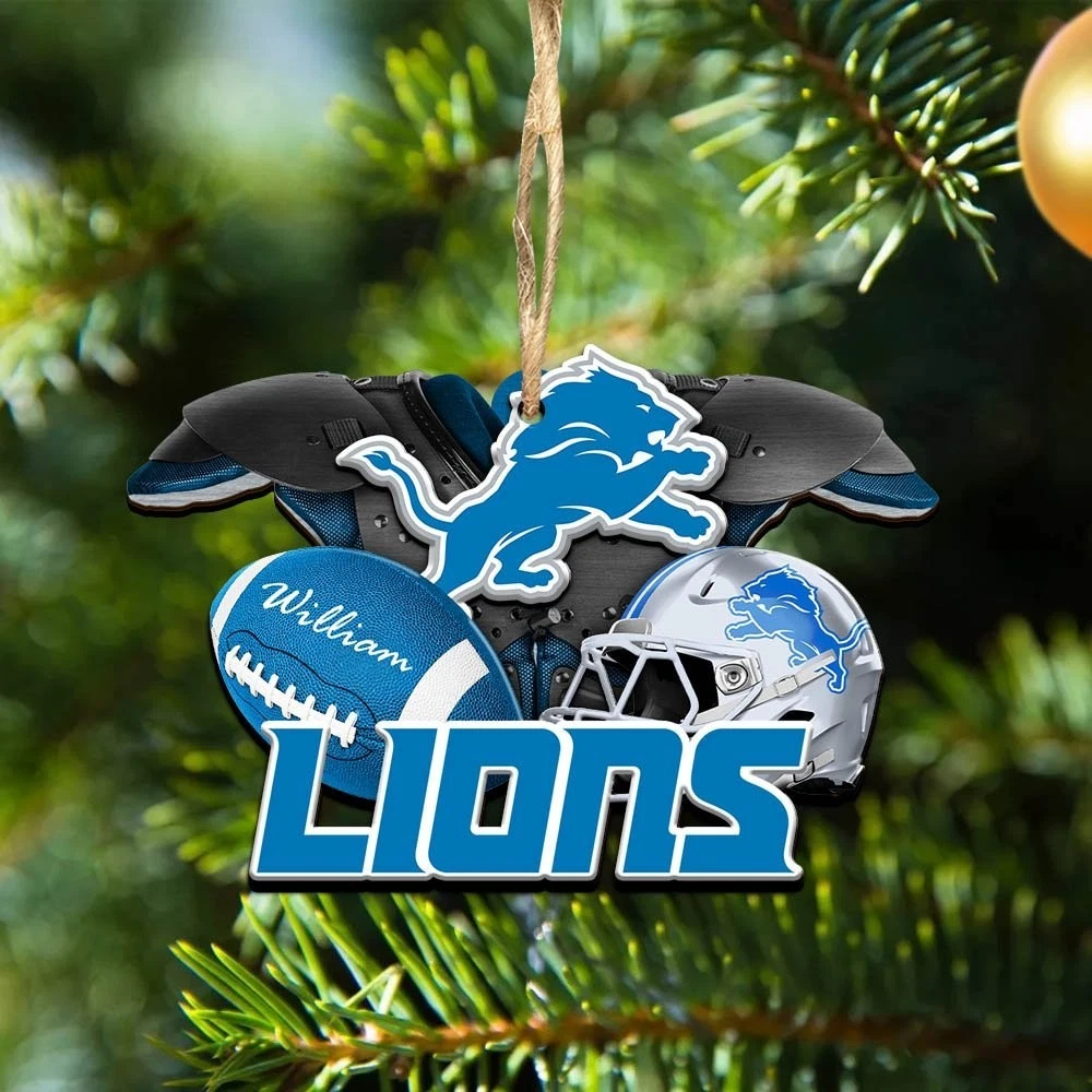 Personalized Detroit Team Lions Sport Ornament Gift For Fans
