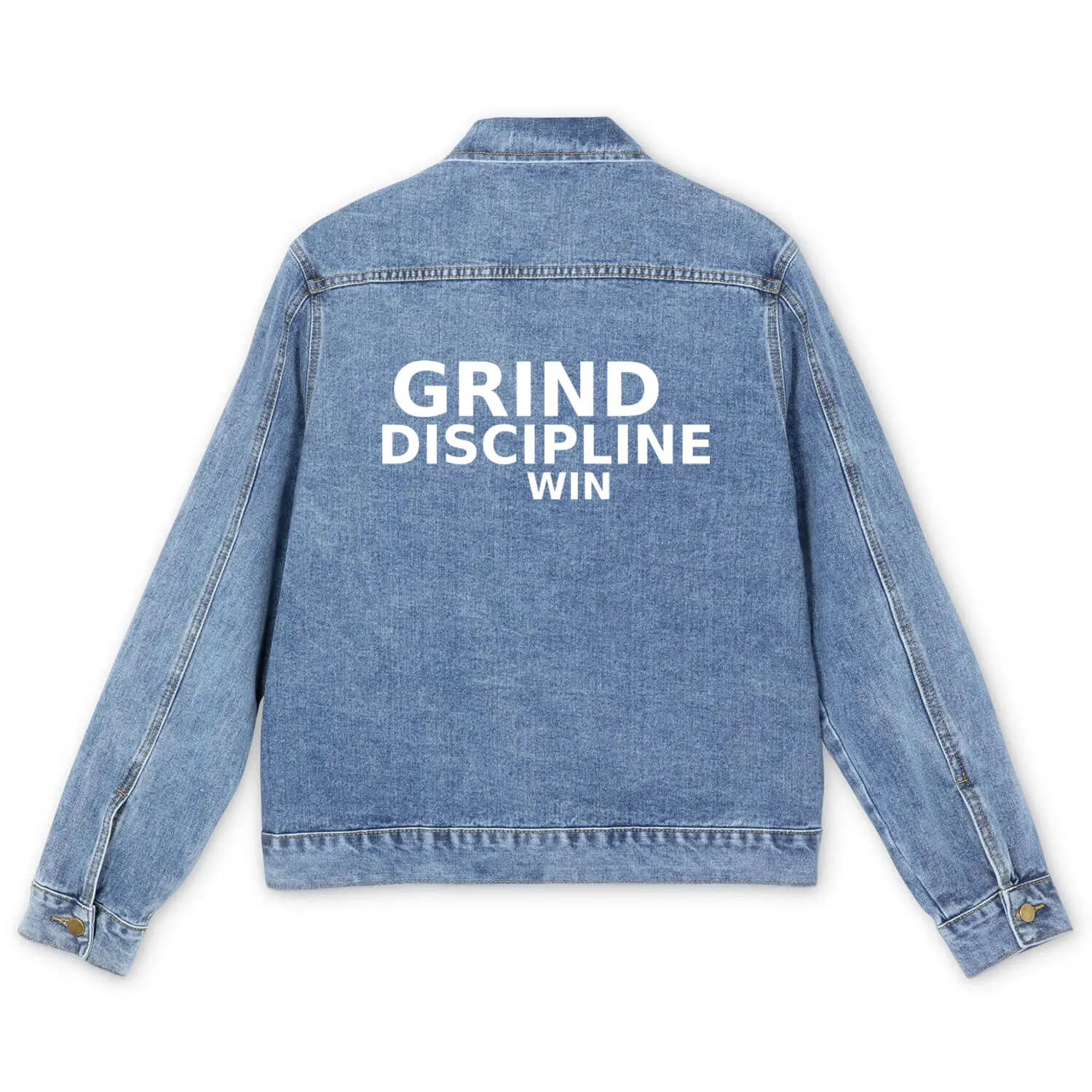 Grind. Discipline. Win. Men's Denim Jackets