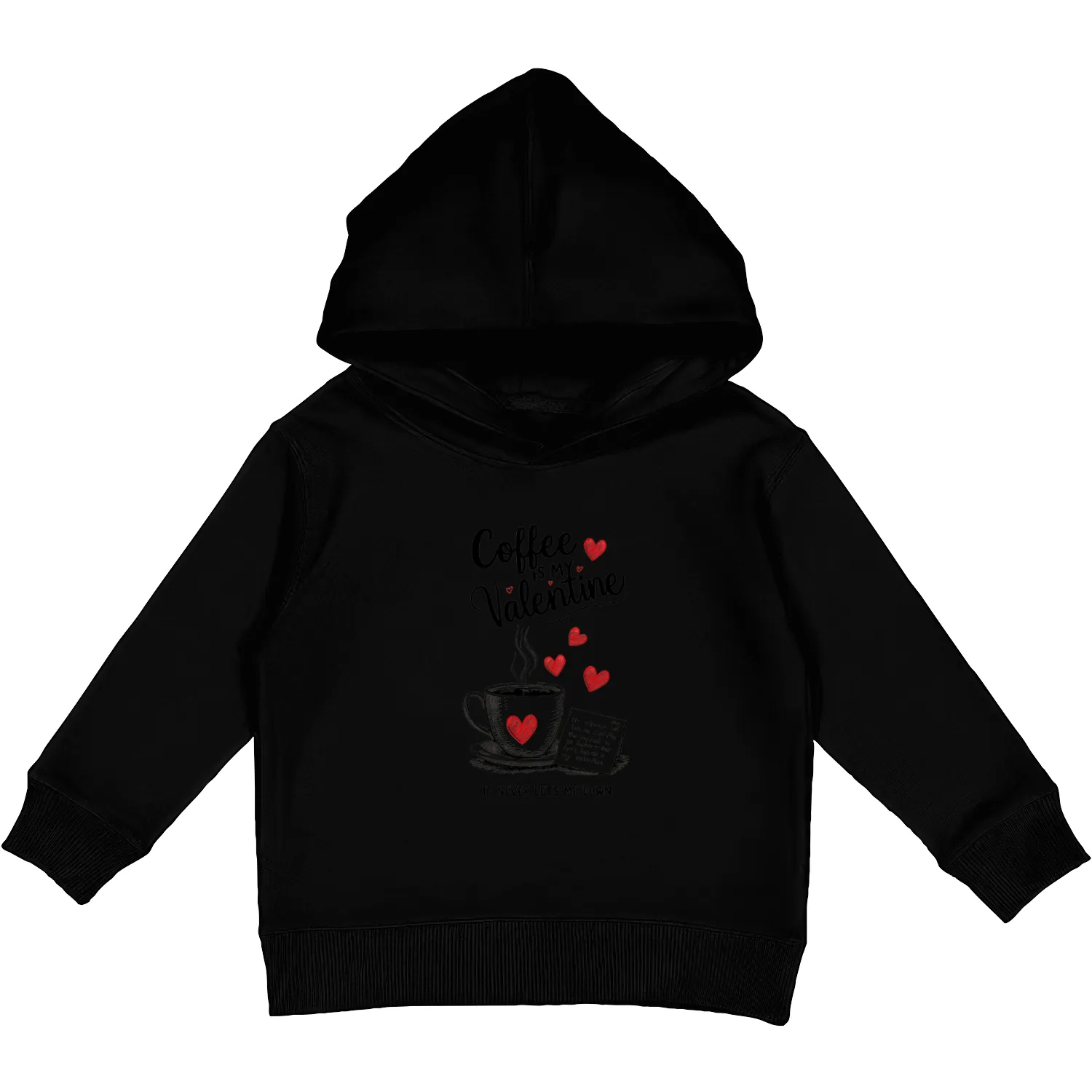 Coffee is my Valentine Kids Pullover Hoodies