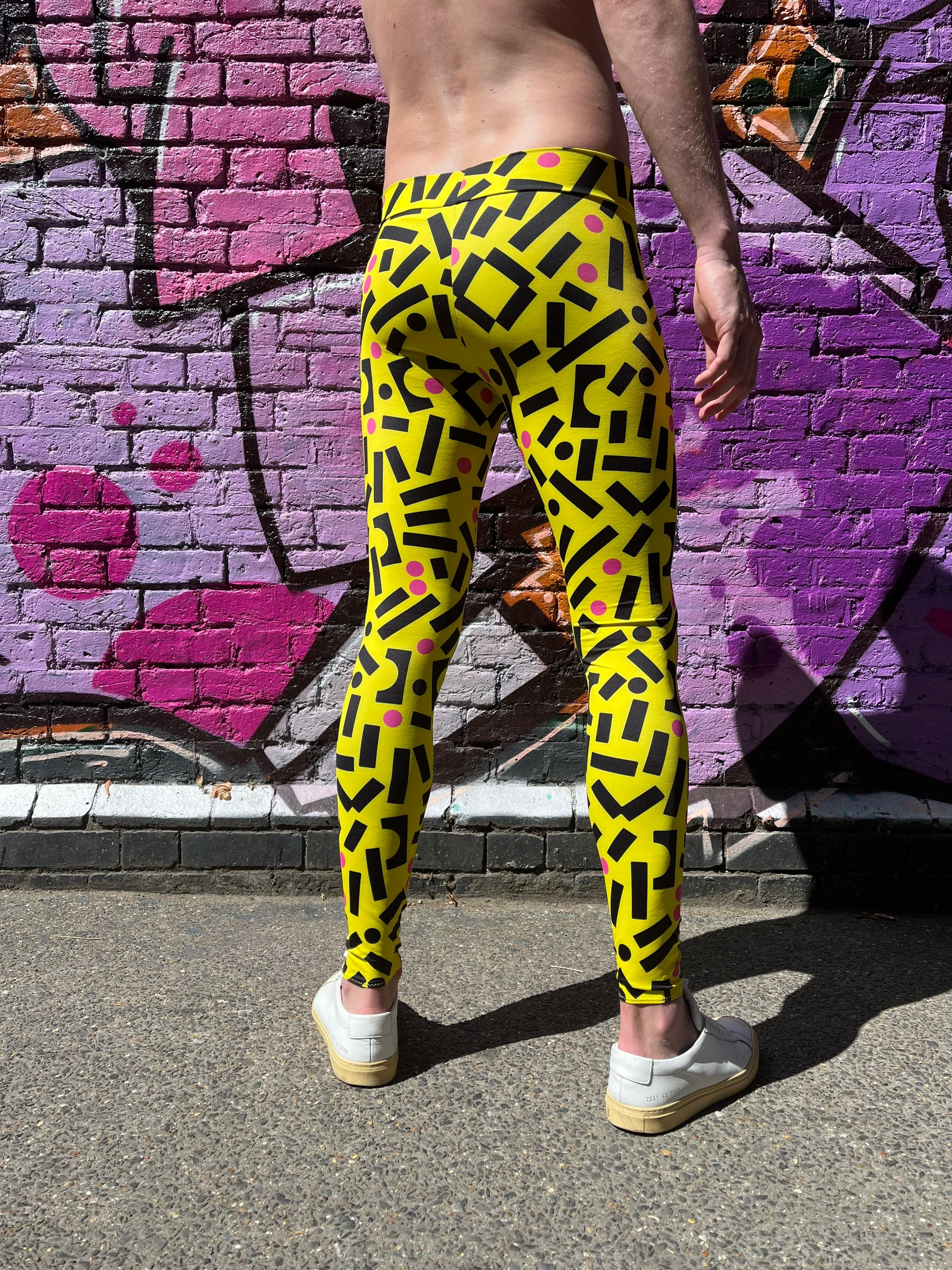 Slash block dot Meggings, Art Leggings, Crazy Leggings , Festival Pants