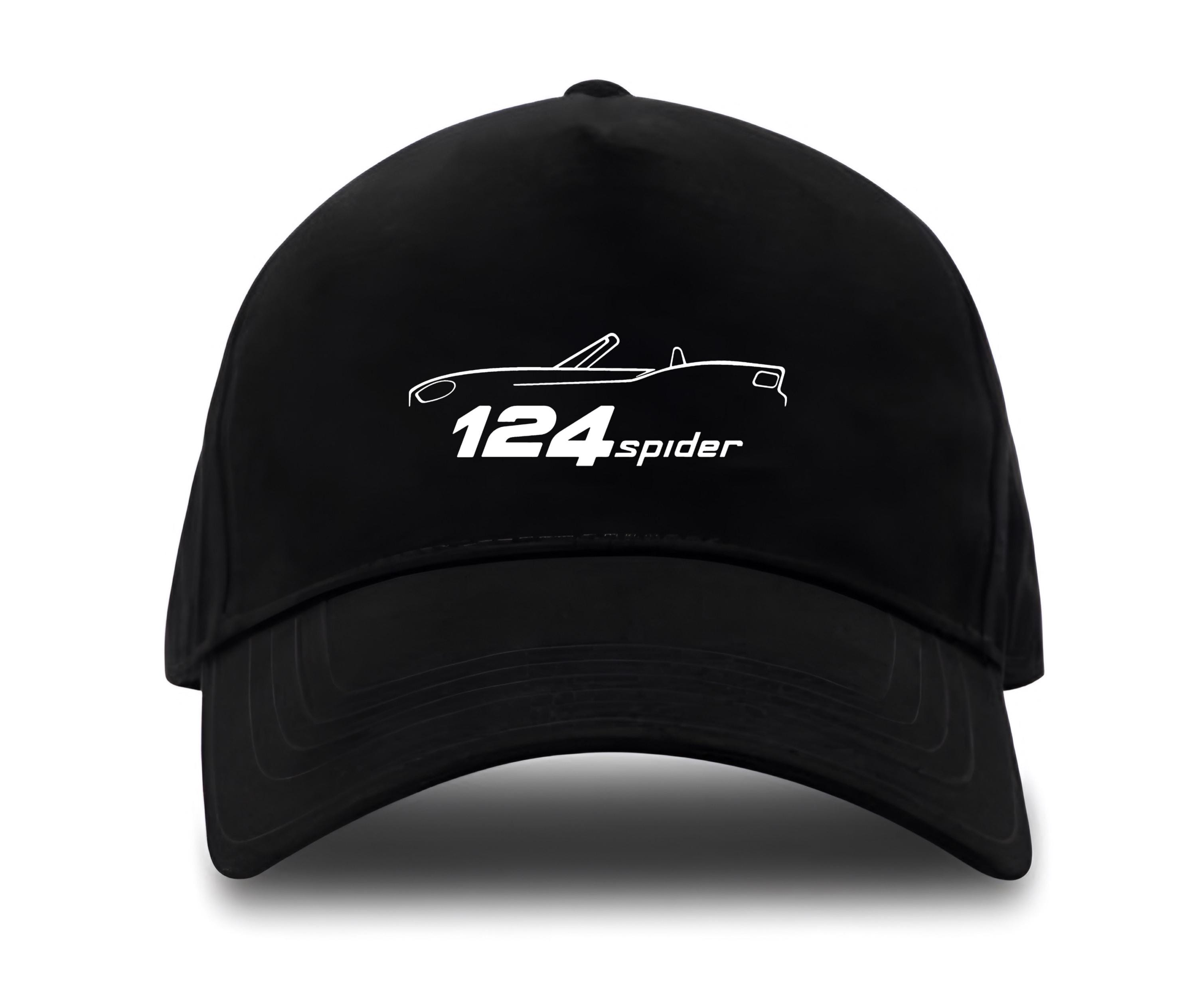 124 Spider black cap | eco cotton auto moto hat | perfect gift for 124 Spider Roadster fans