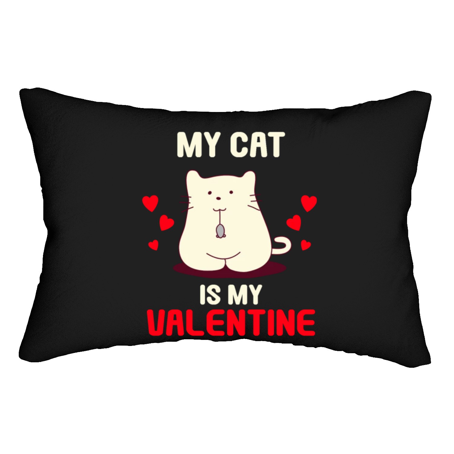 My Cat Valentine Lumbar Pillows