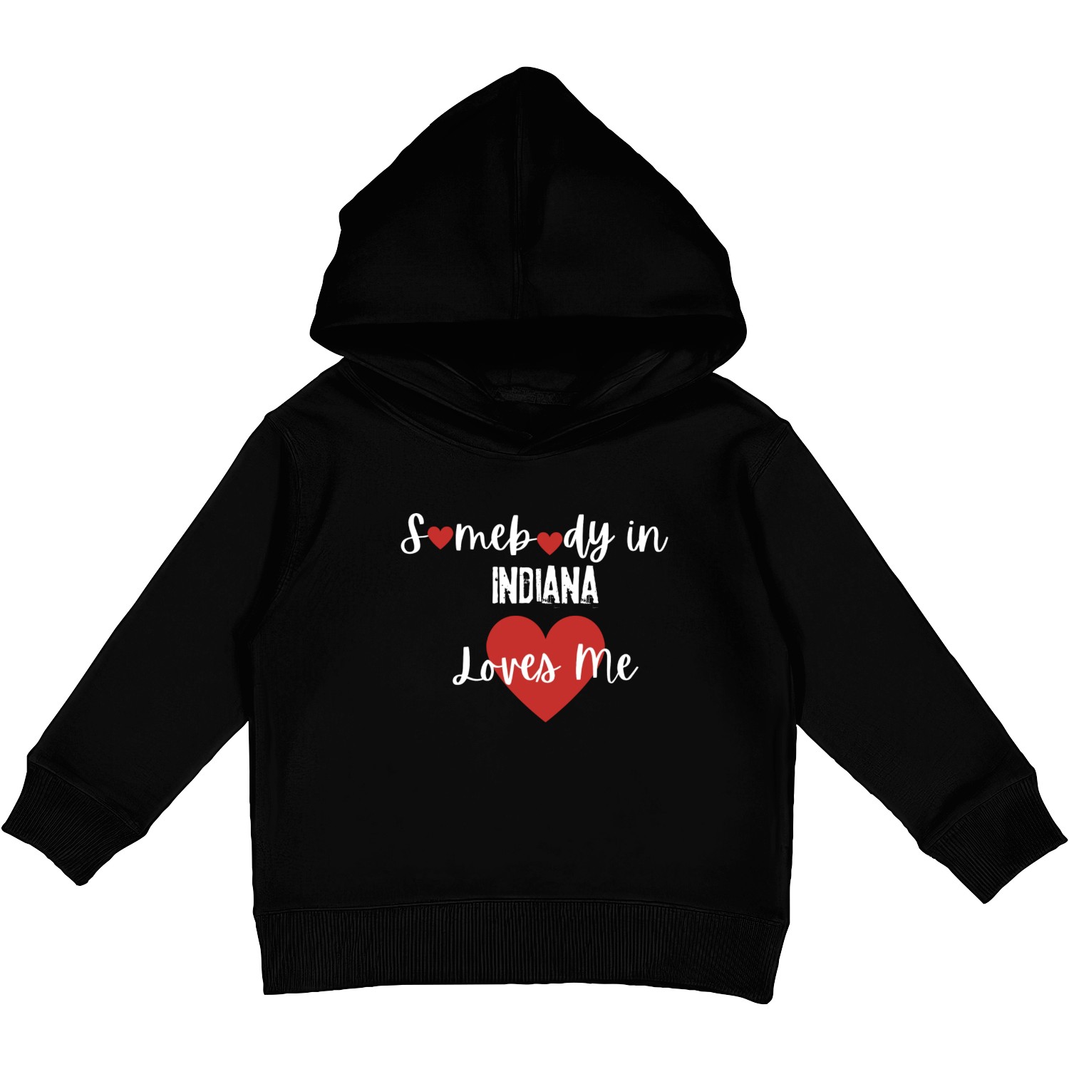 Somebody in Indiana Loves Me Kids Pullover Hoodies