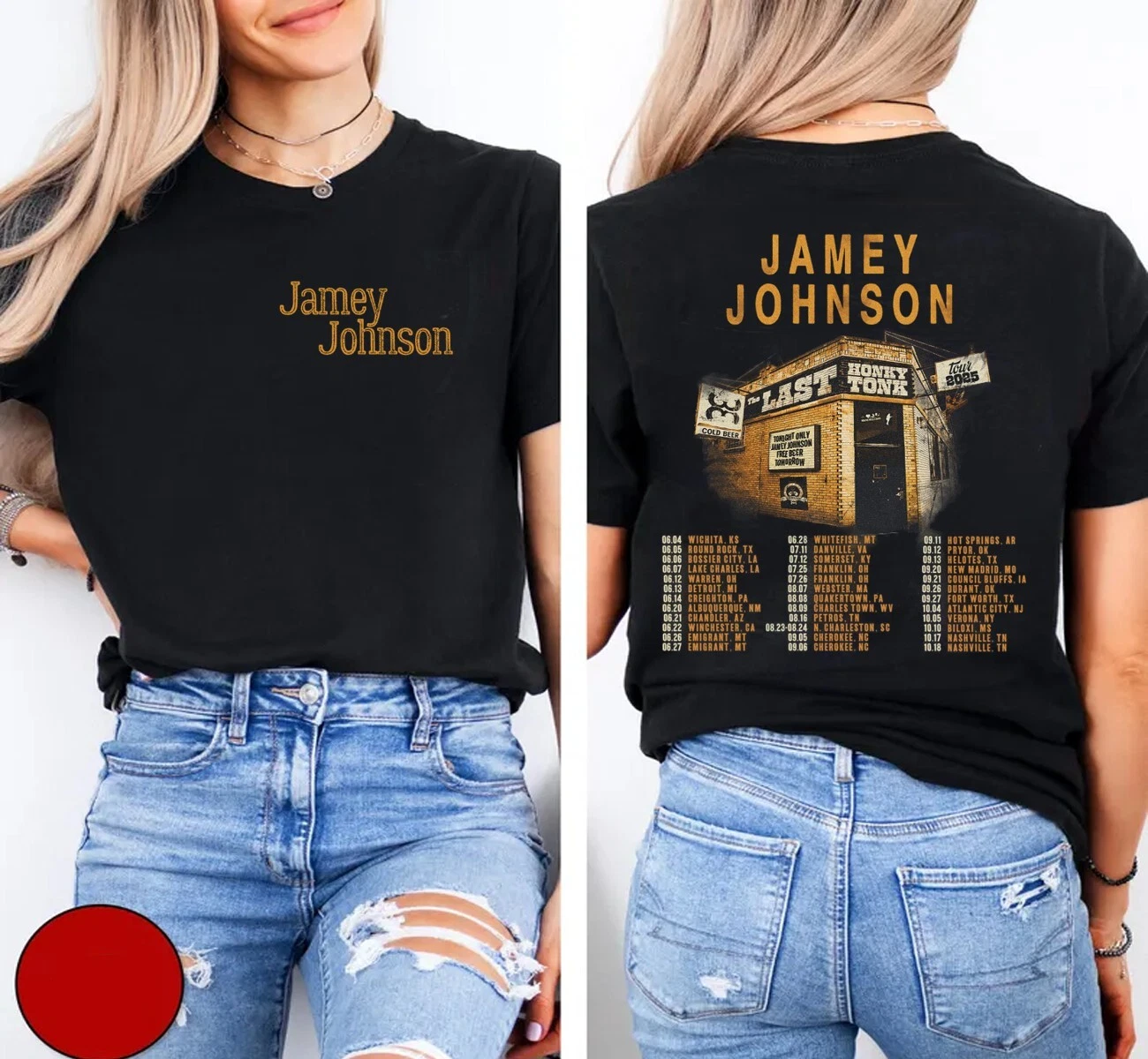 Jamey Johnson Tour 2025 Unisex Double Sided T-Shirt