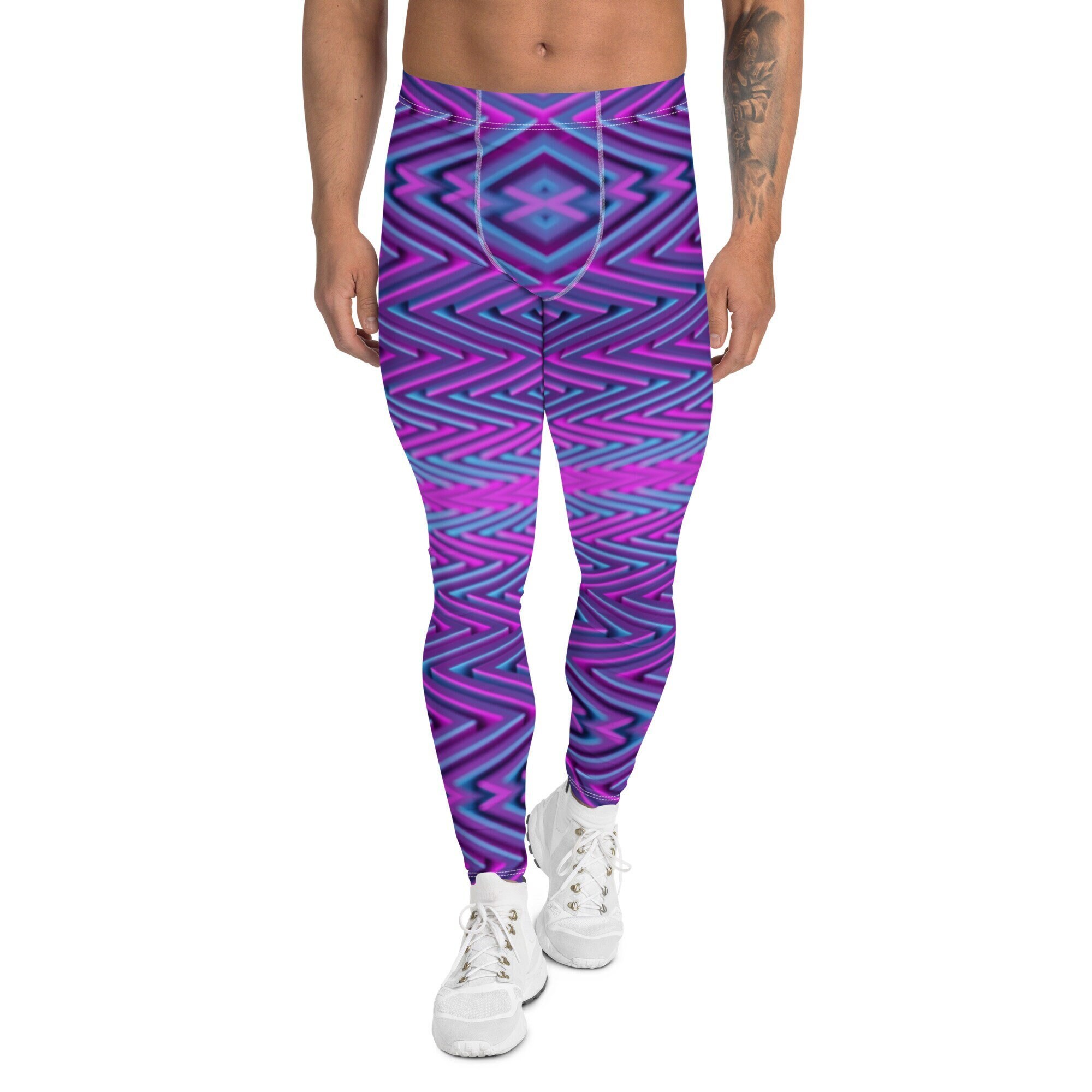 Men's Leggings Purple Meggings Rave Festival Rave pants man Gym EDM