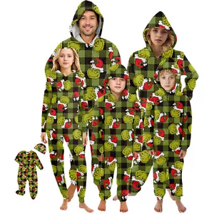 Funny Character Hooded Jumpsuit | Christmas Pajama Outfits | Family Matching Pajamas