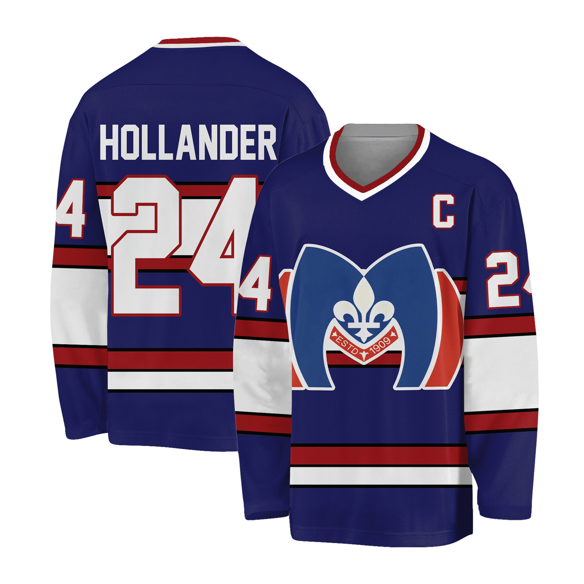 Hollander Hockey Jersey Blue Ice Hockey Shirt Fan Inspired Hockey Jersey Heated Rivalry Sports Outfit Giftt.