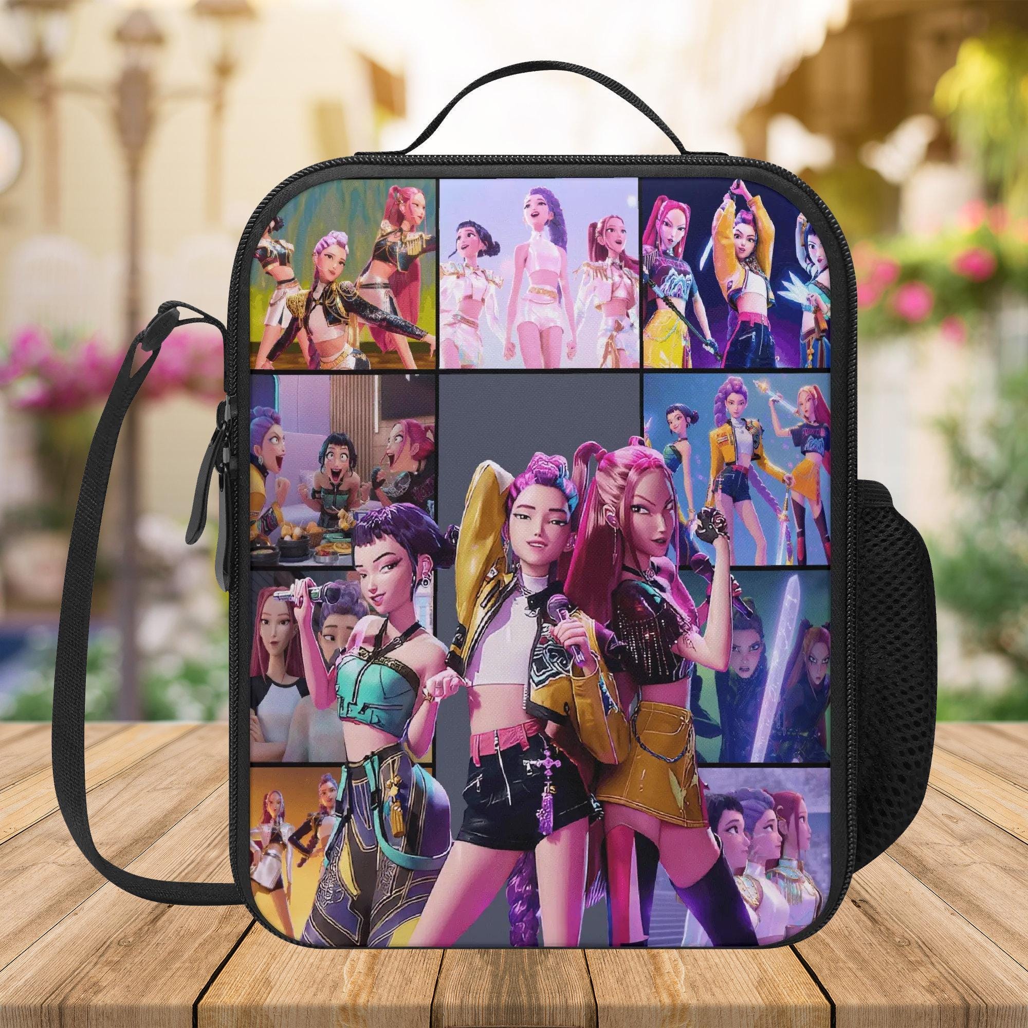 Demon Hunters Huntrix Lunch Box Bag, Kpop Demon Hunters Lunch Bag, Saja Boys Band Quality Keep Warm/Cold Lunch Bag