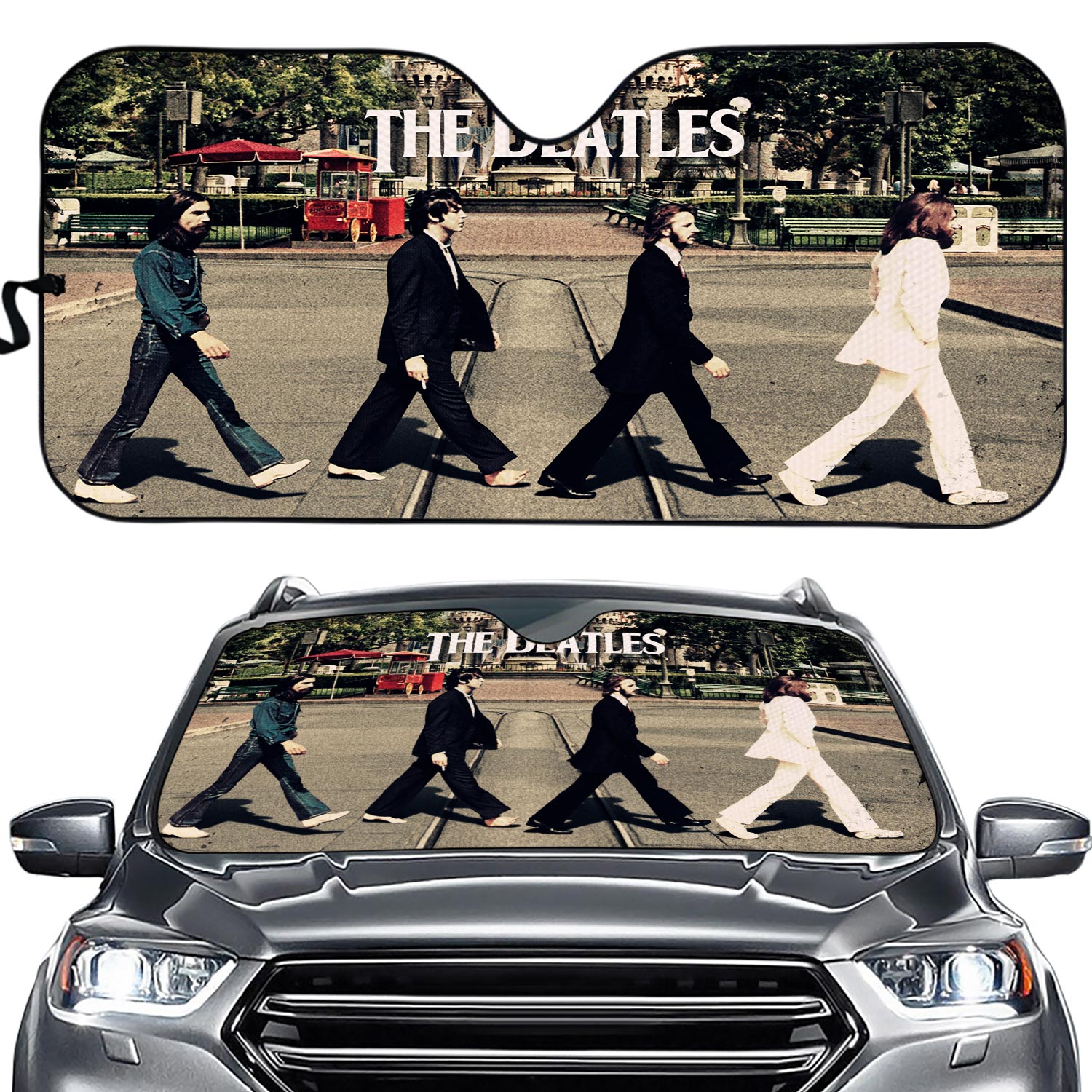 The Beatles Car Auto Sun Shade Auto Accessories, Rock Band Car Windshield Sunshade, Music Band Car Sunshade, Car Accessories, Sun Visor Car