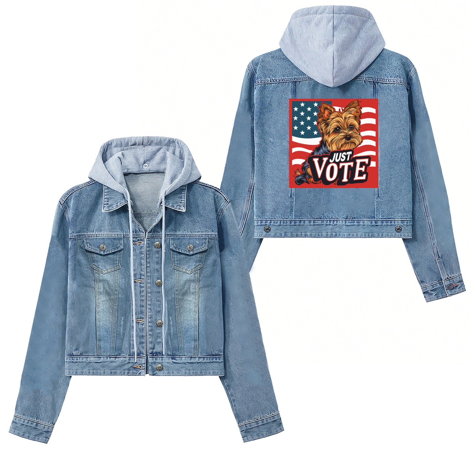 Vote Primary Election Volunteer 2024 Gifts Ideas Women's Denim Jackets