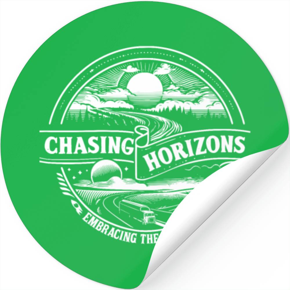 Trucker Chasing Horizons Embracing The Unknown Stickers
