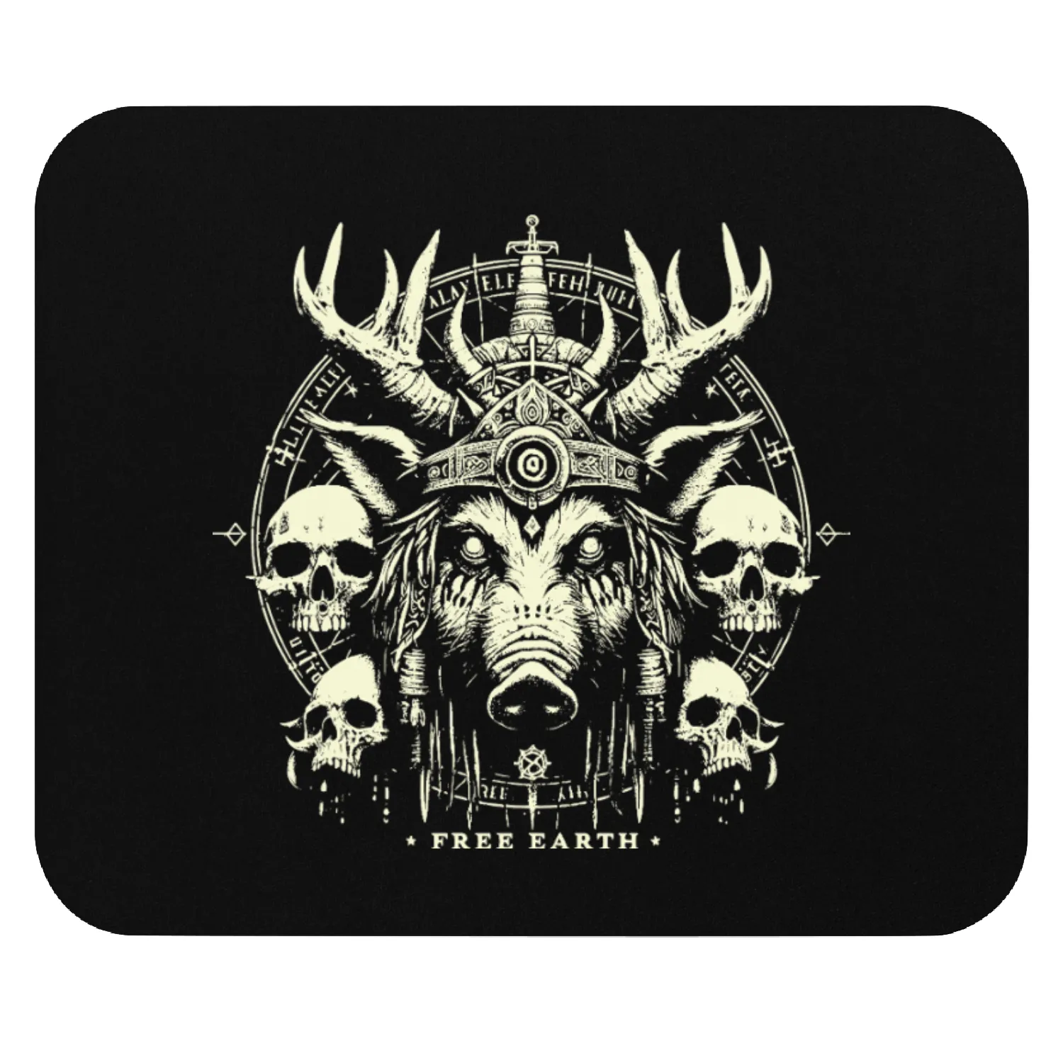 Horned Boar Mouse Pads