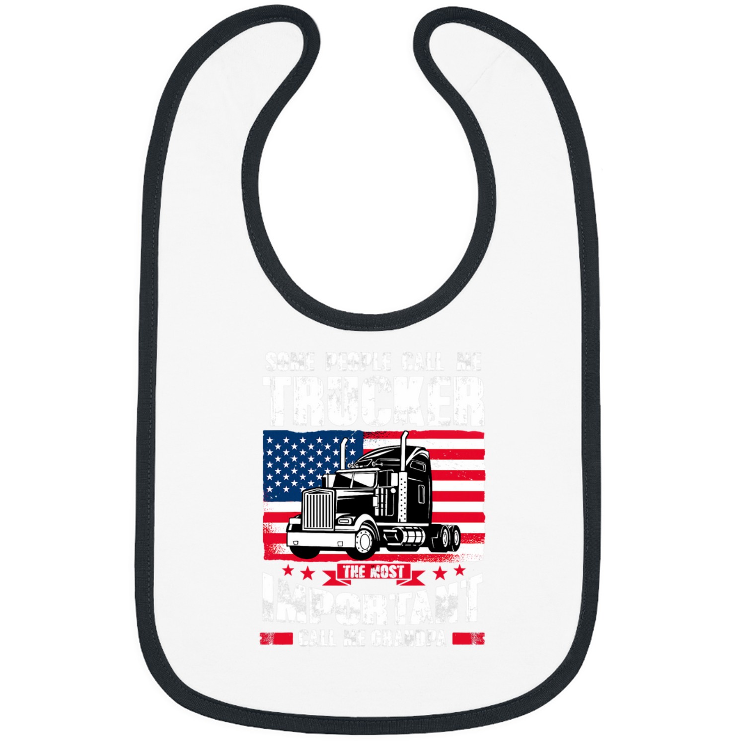 Mens The important call me Trucker Grandpa Truck Bibs