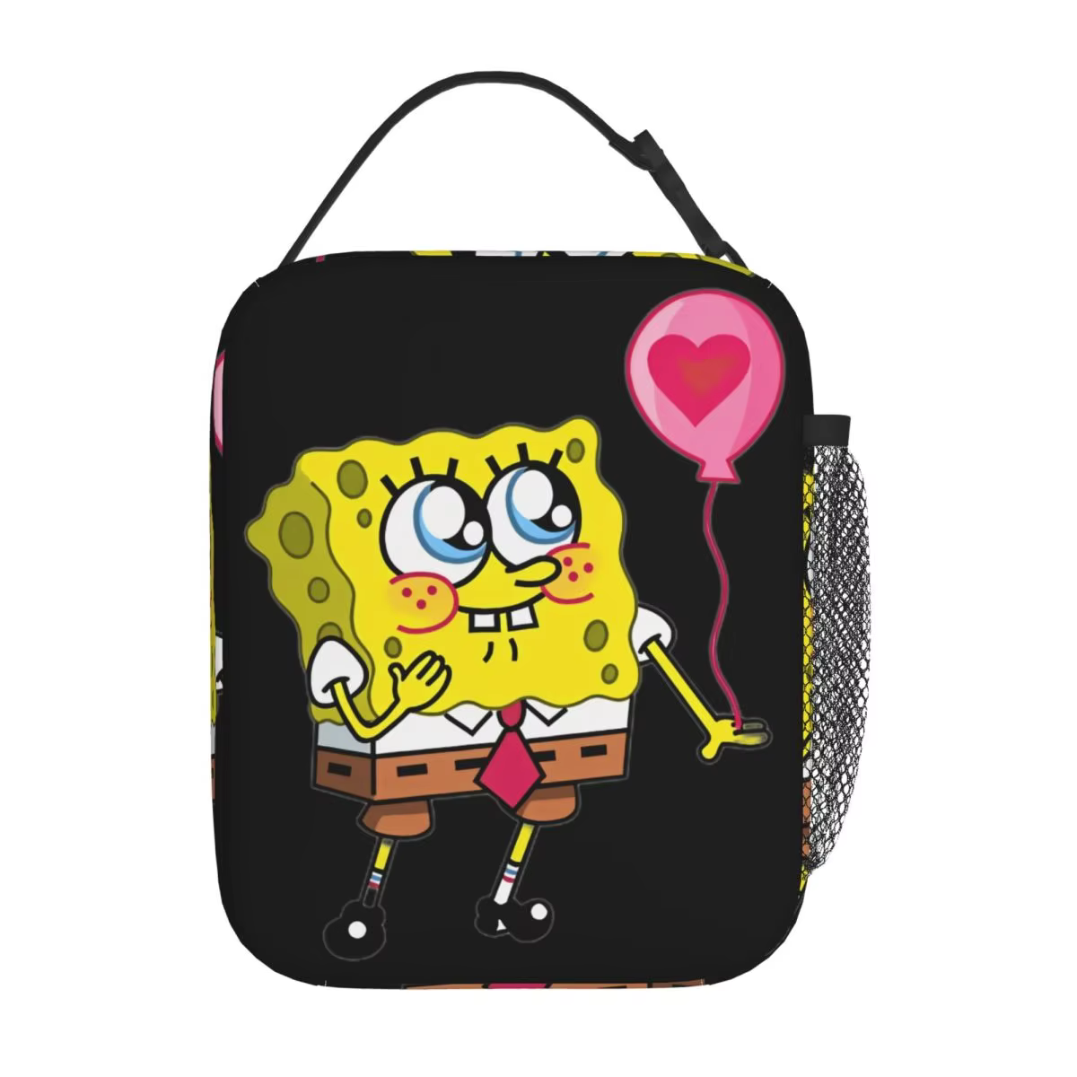 Spongebobed Cartoon Lunch Bag Outdoor Picnic Lunch Box For Men Fashion Graphic Tote Food Bags Oxford Portable Cooler Bag