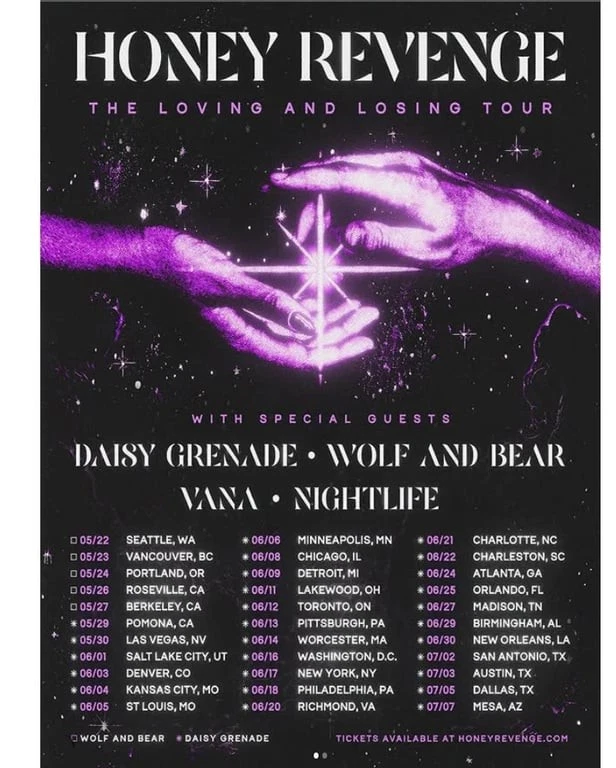 Poster Honey Revenge The Loving And Losing Tour 2025 Poster, gift for fans