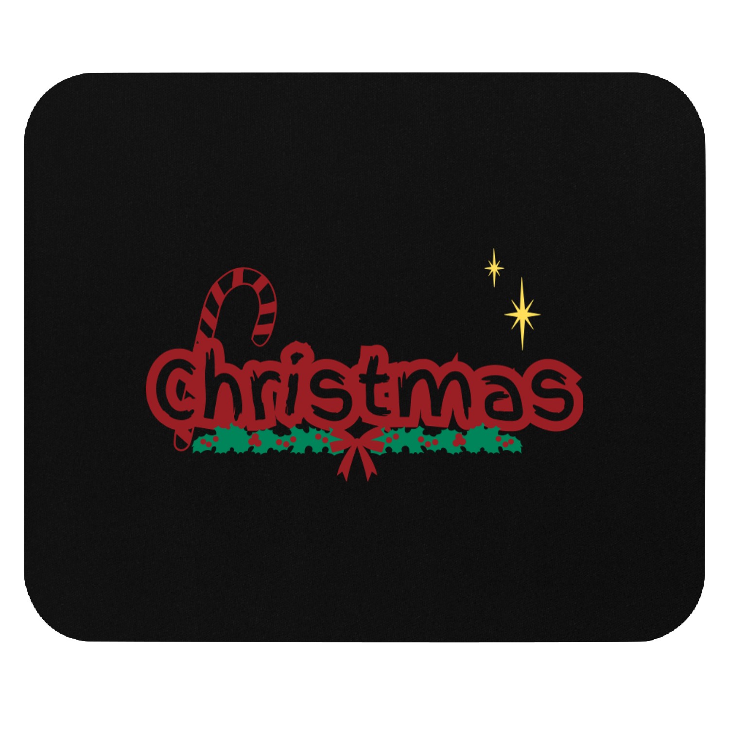 ChristmasWith Candy Cane And Holly Mouse Pads