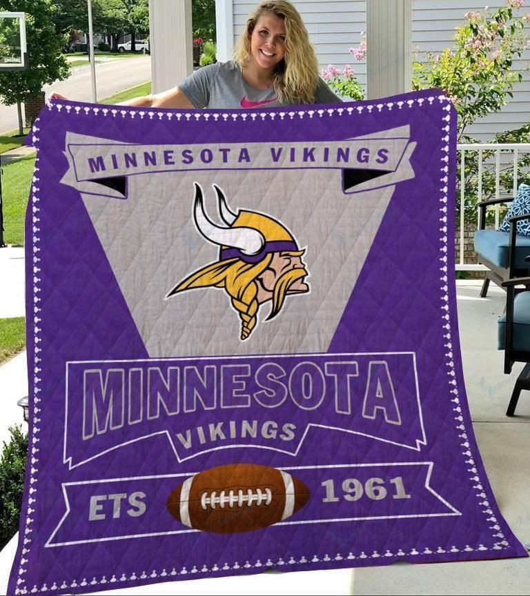Minnesota Vikings Quilt, Bedding Decor