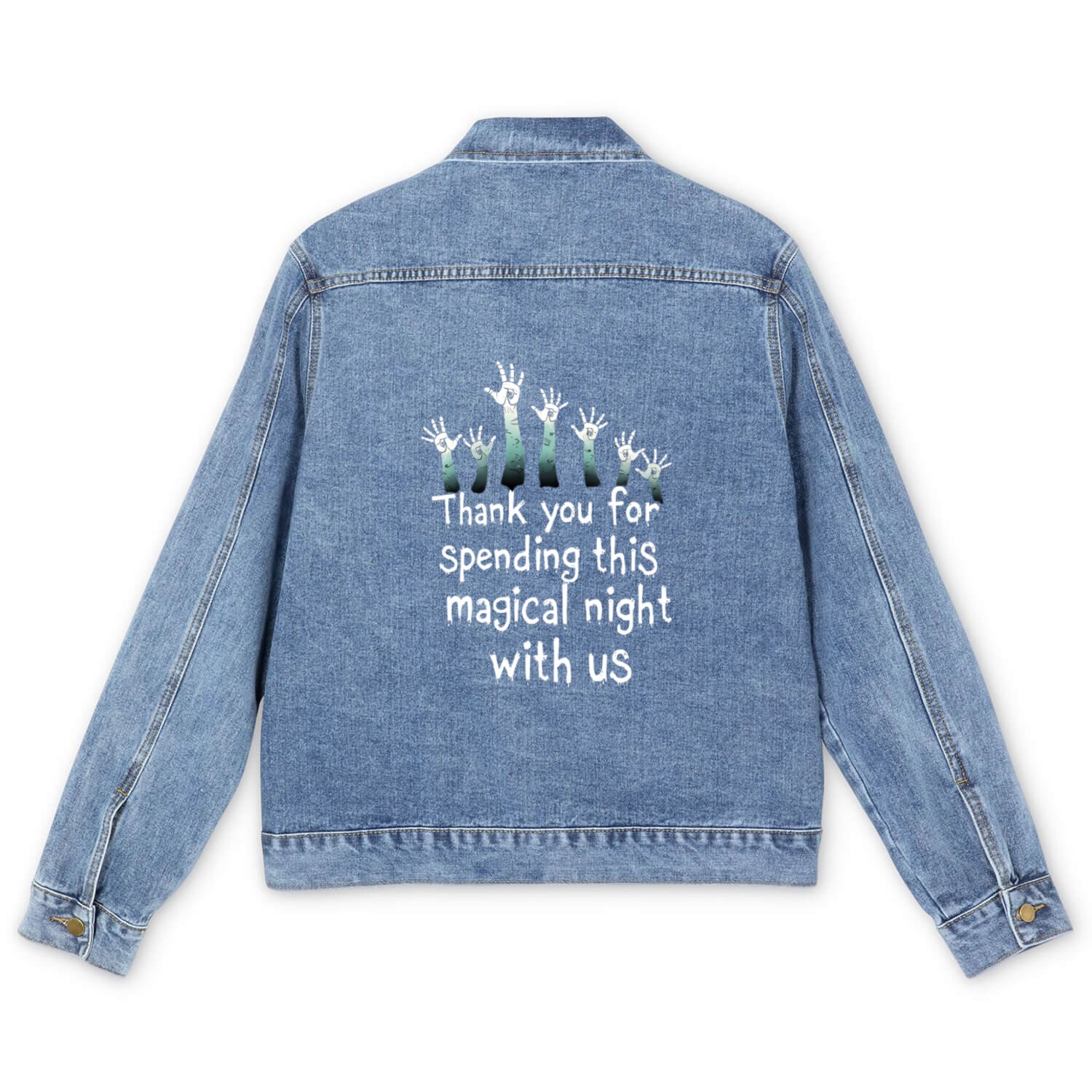 Zombie Hand Halloween Men's Denim Jackets