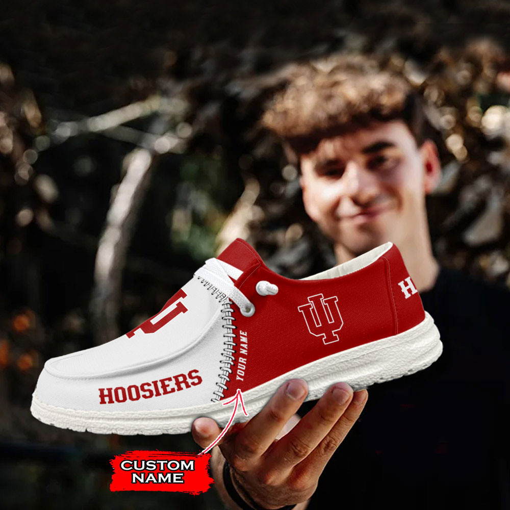Indiana Hoosiers Custom Name Moccasin Slippers – Hey Dude Shoes