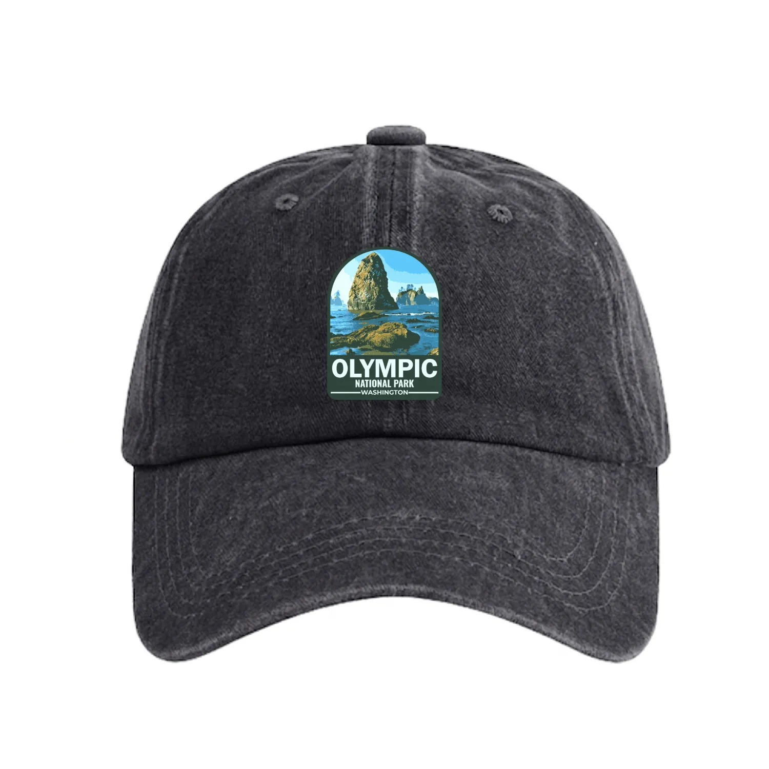 OLYMPIC national park Washington usa Washed Denim Baseball Caps