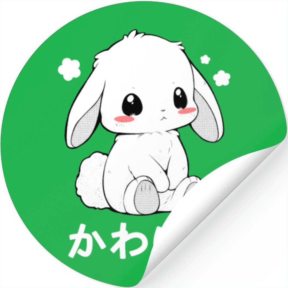 Kawaii Bunny Chibi Animal Japanese Cutesy Style Ae Stickers