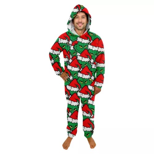 Funny Character Hooded Jumpsuit | Christmas Pajama Outfits | Family Matching Pajamas