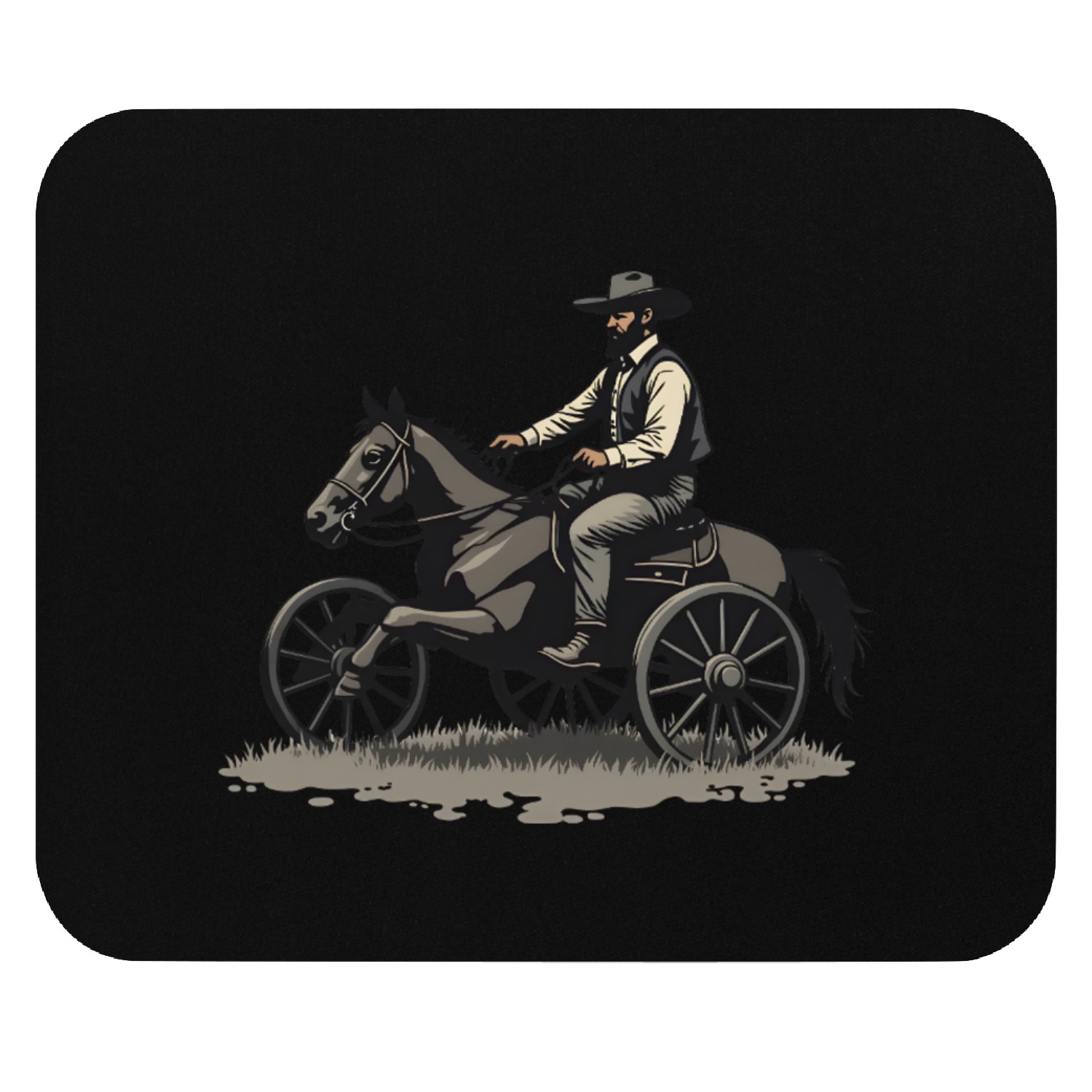 Pioneer Day Vintage Carriage Rider Mouse Pads