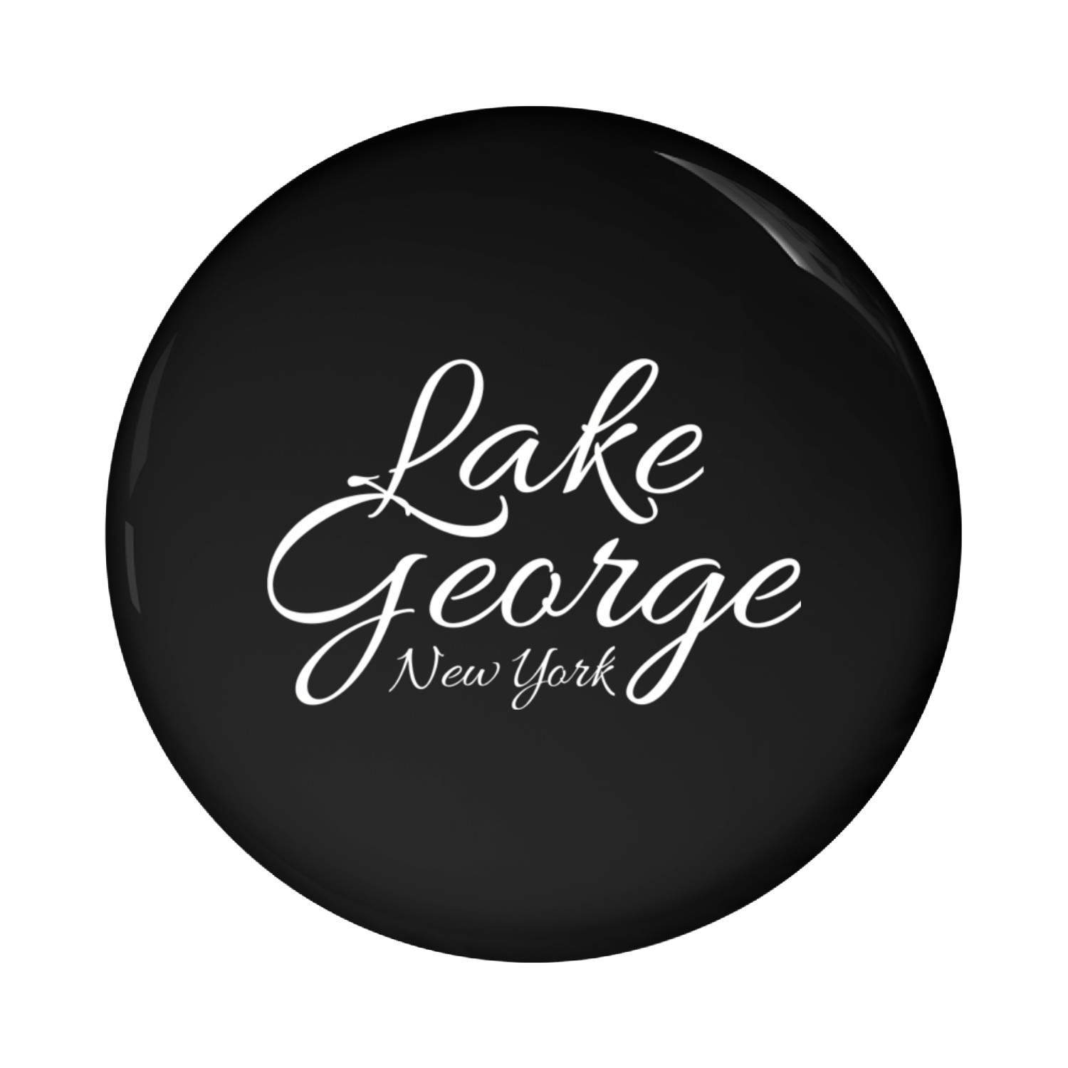 Lake George Ny - Fun Type Pin Buttons