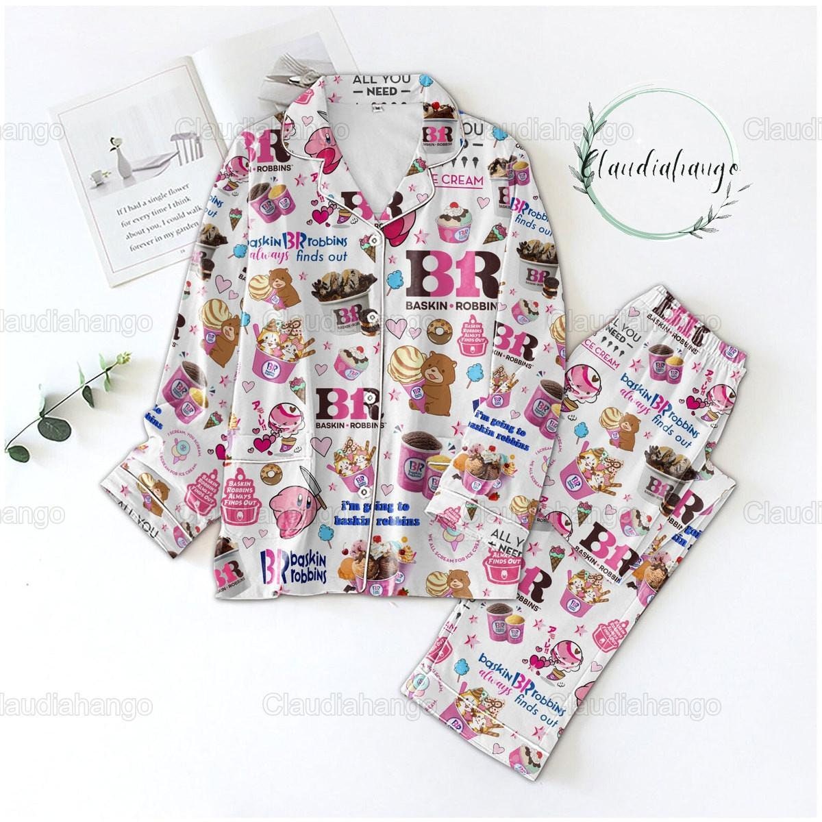 Baskin Robbins Pajamas Set, Ice-cream Pajamas Set