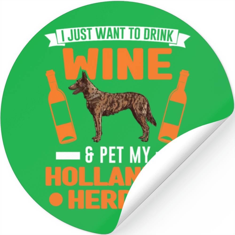 Hollandse Herder And Wine Stickers