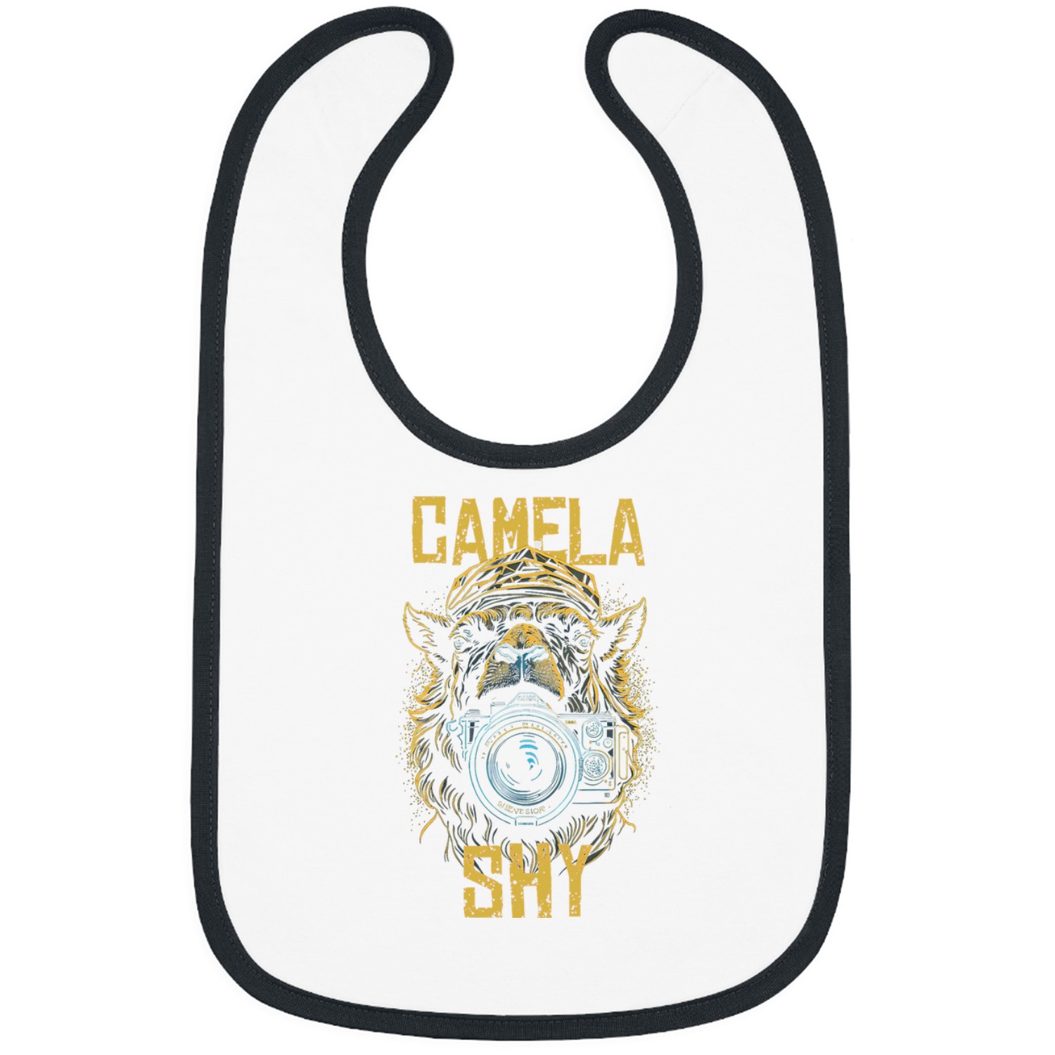 Photographer Job Camela Shy Camel with Camera Photographer Bibs