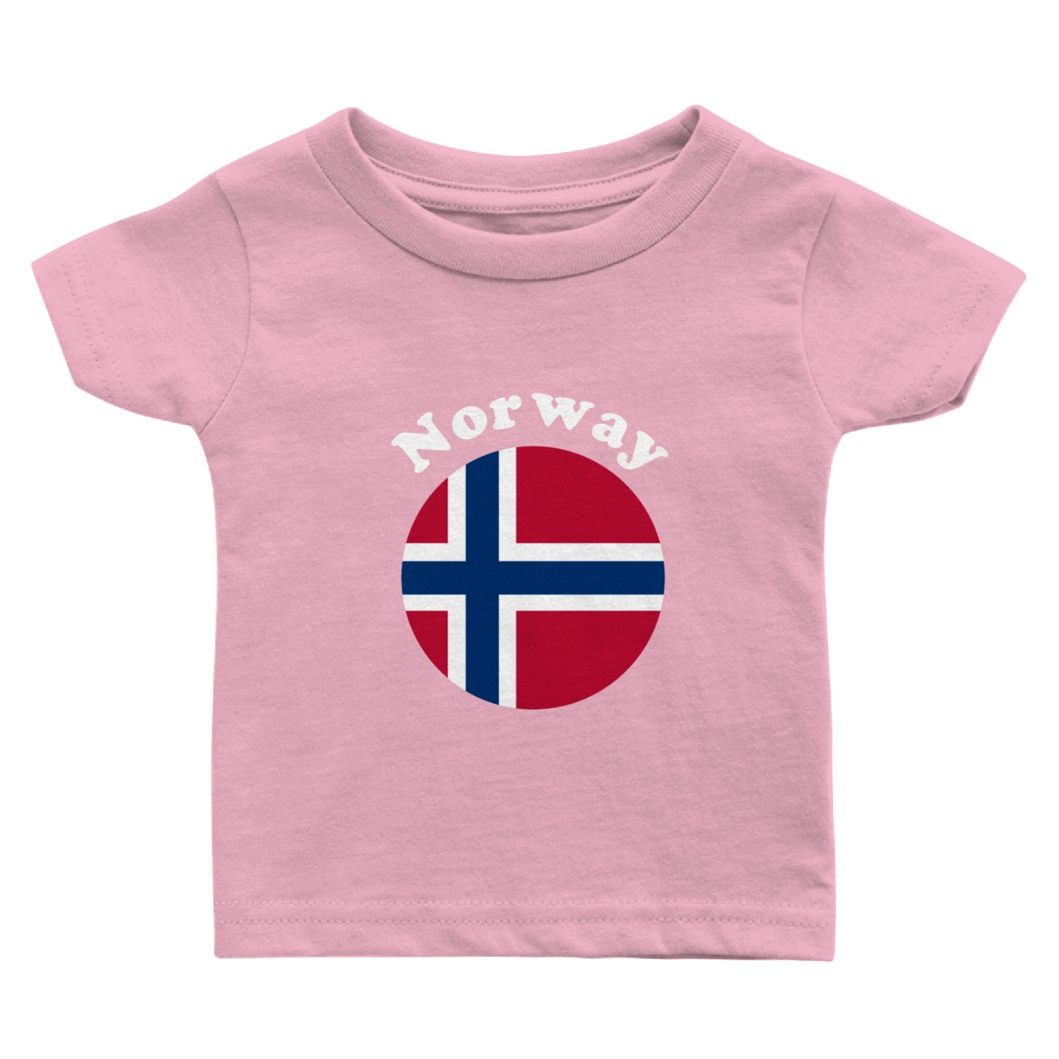 Norway Circular Flag With Name Baby T Shirts