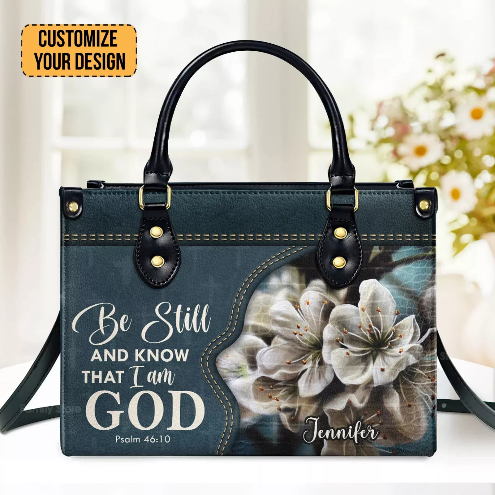 Be Still And Know That I Am God Handbag, Christians Leather Bag Gif