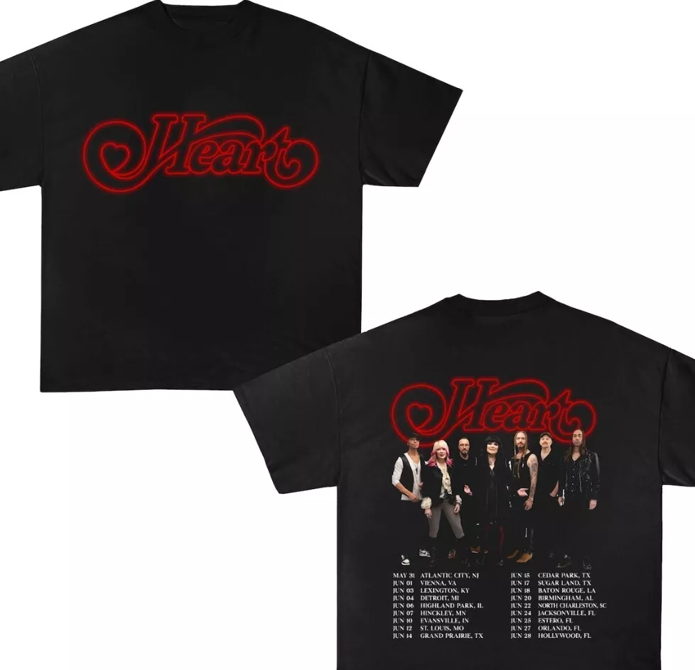 2025 Heart Band Royal Flush Tour T-Shirt, Rock Band Heart 2025 Tour Shirt S-4XL