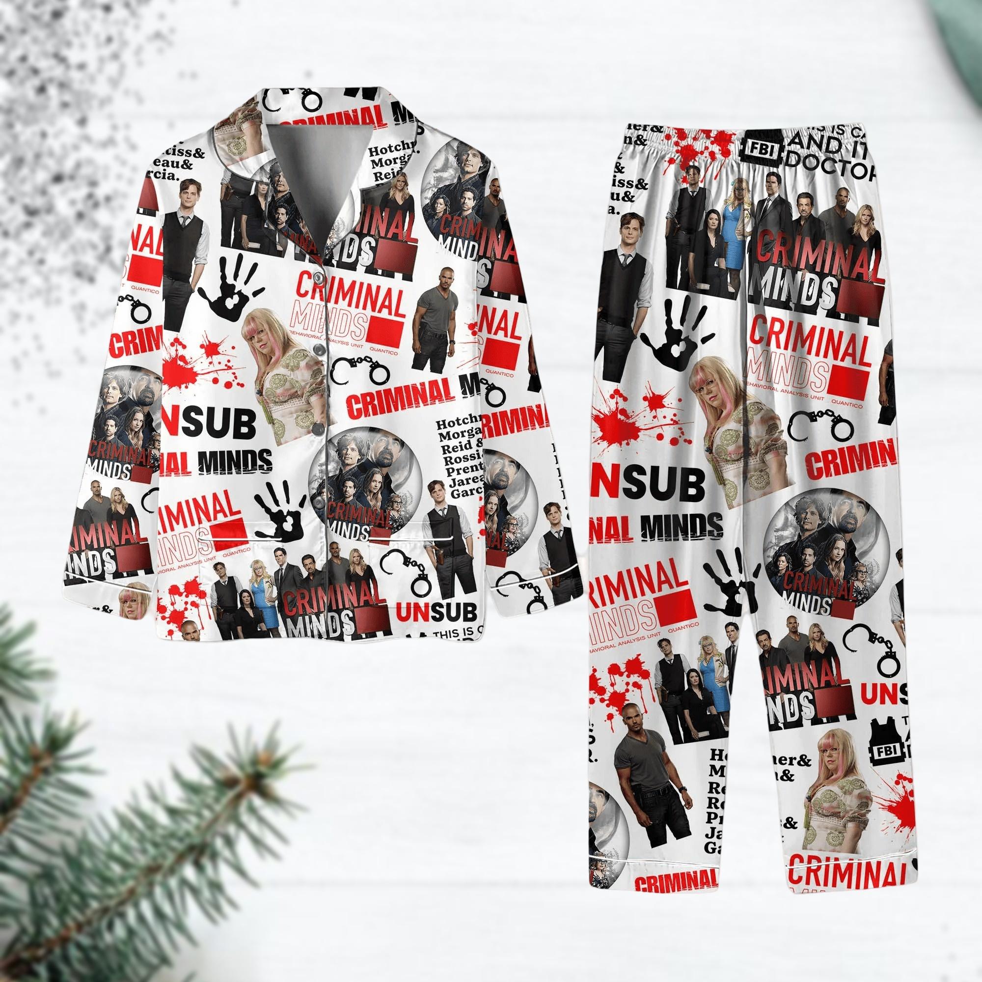 Christmas Criminal Minds Pajamas, Dr Spencer Reid Pajamas Set, Tv Show Women Pajamas, Spencer Reid Gift, Pajamas For Party