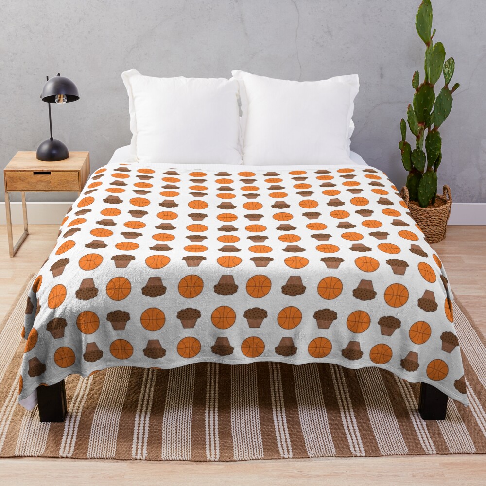 Andi Mack - Tyrus Basketballs & Muffins (White Print) Throw Blanket