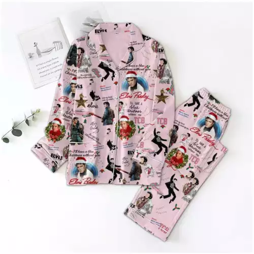 Christmas Elvis Presley Pajamas Set, Elvis Pajamas Family, King Of Rock And