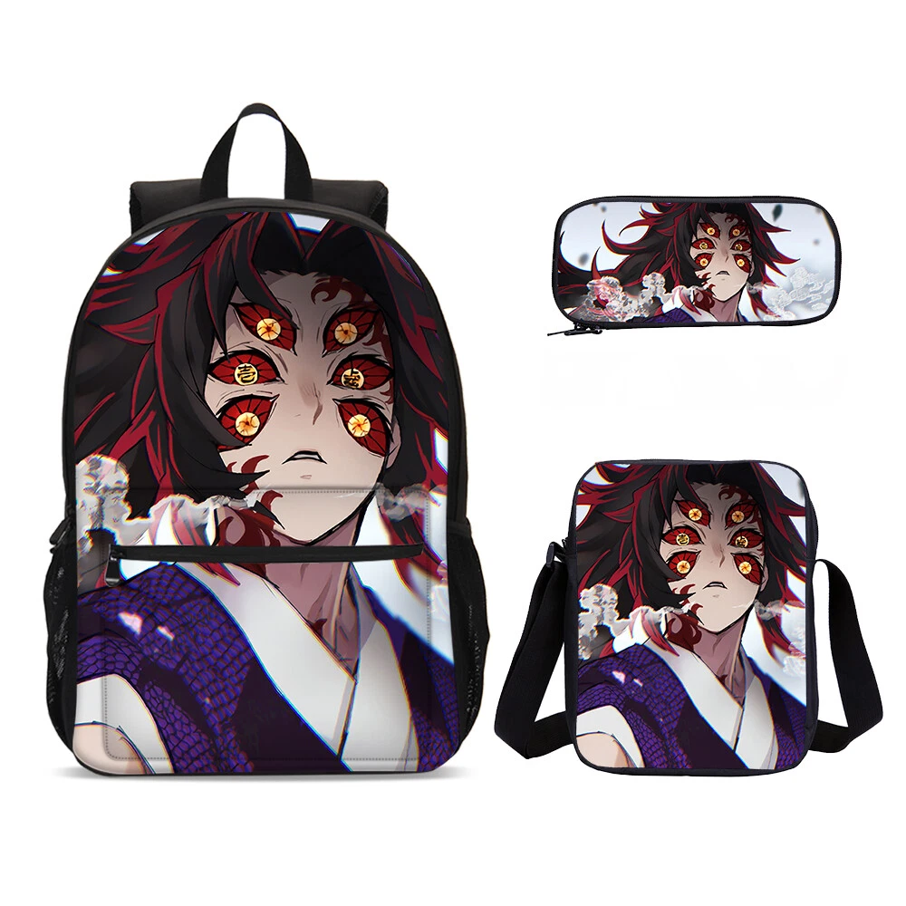 demon Kokushibo Backpack Set for Boys and Girls