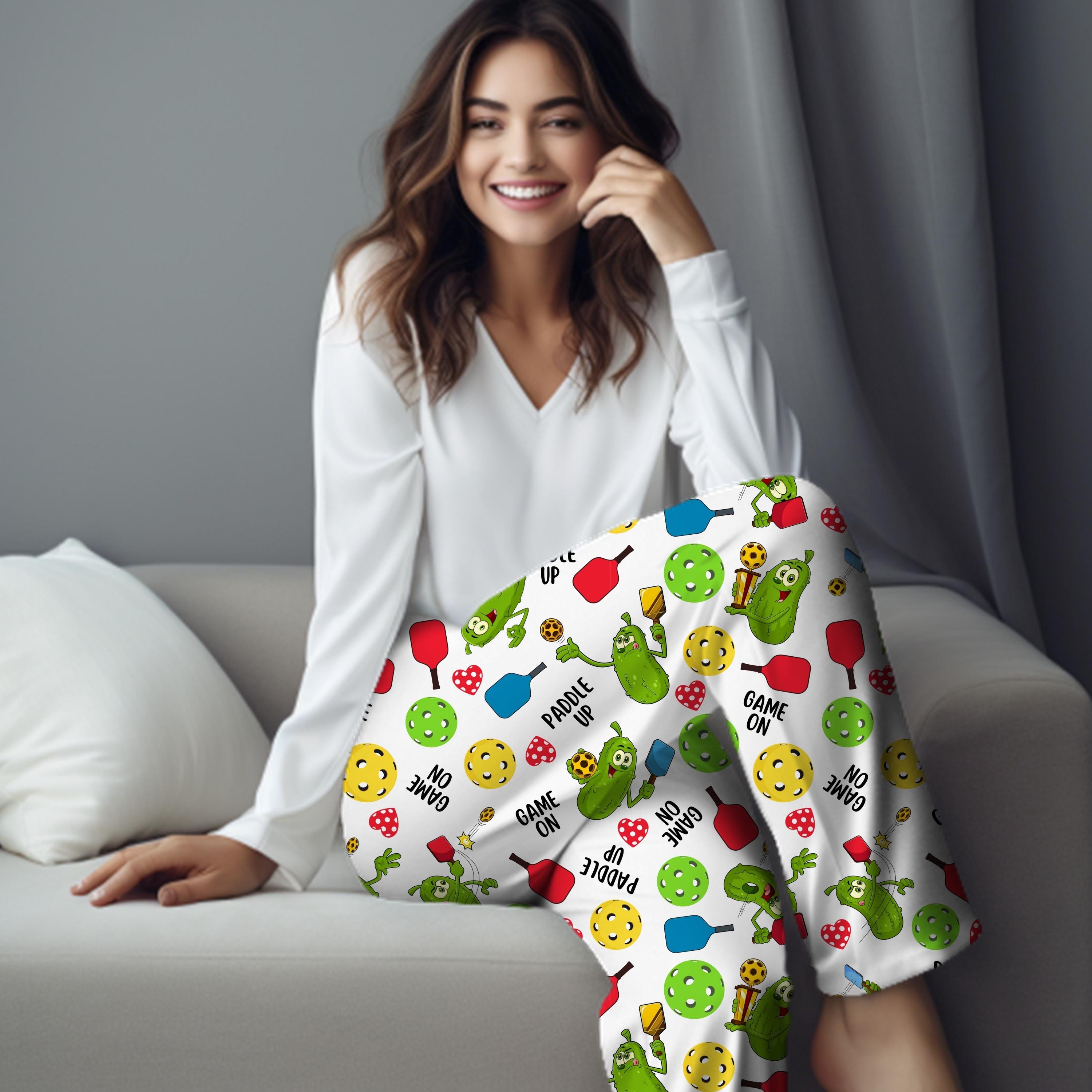 Pickleball Pajama Pants: Funny Women's Lounge Wear