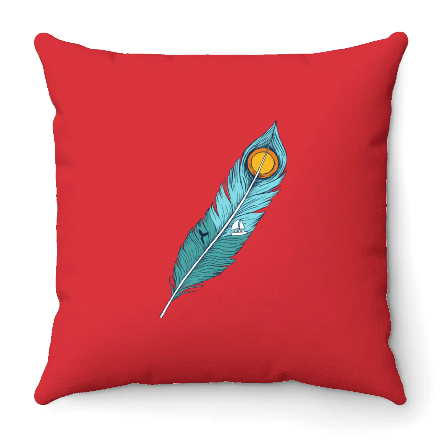 Nature feather Throw Pillows