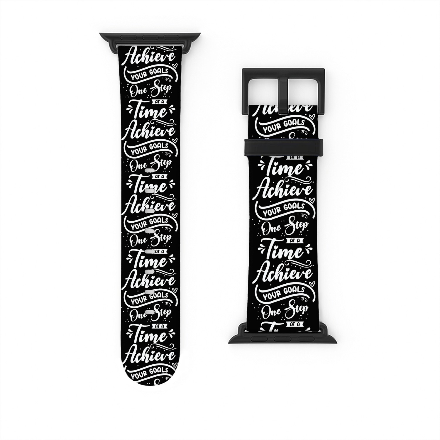 Goal Typography Life Quotes Positive Message Watch Bands For Apple Watch